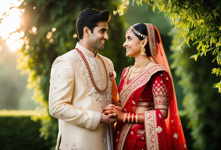 couple beautifully holding hand poses in wedding photography